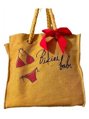 Burlap tote bag